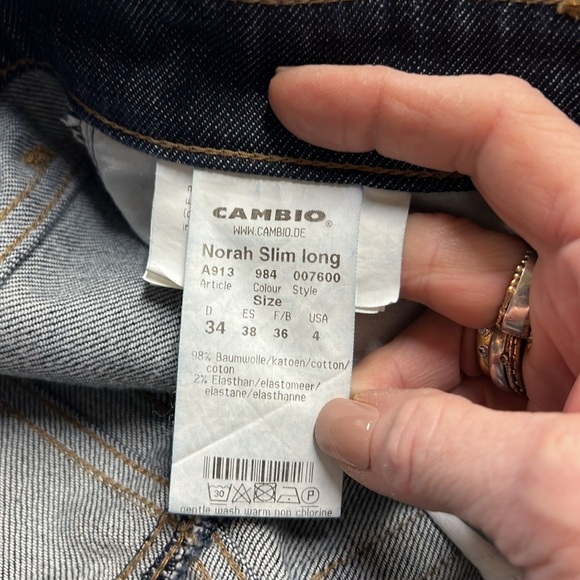 CAMBIO Norah Slim Long Jeans Size US4 - Picture 8 of 13